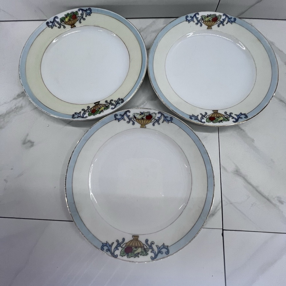 Set of 3 Vtg MEITO CHINA (Japan) 6" Salad Plate "Delphi" Pattern